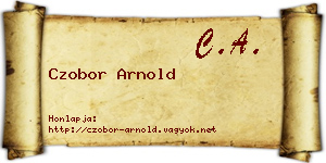 Czobor Arnold névjegykártya